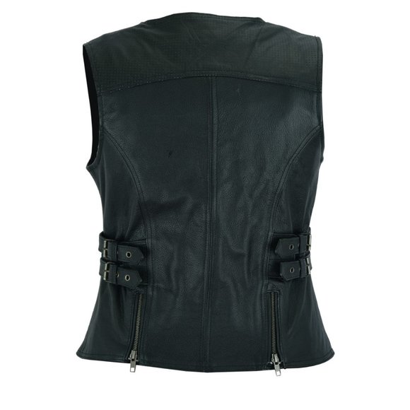 Ladies Black Vest with Buckles - Picture 4 of 7